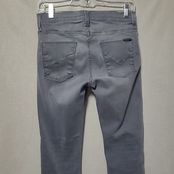 Hudson Women's Nico Mid Rise Super Skinny - Trooper Grey Size 27 - Picture 6 of 15